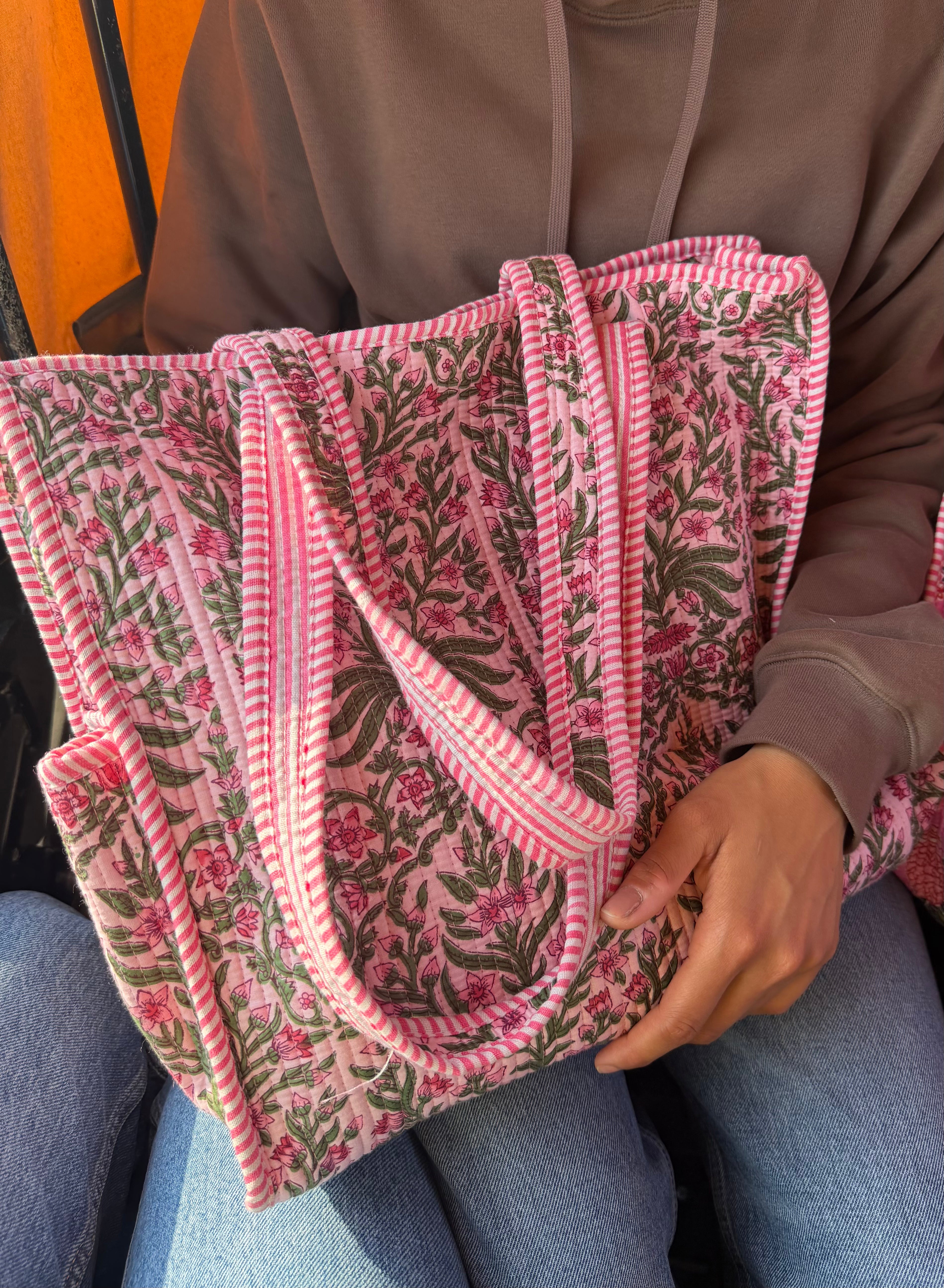 Sanganer Quilted Tote