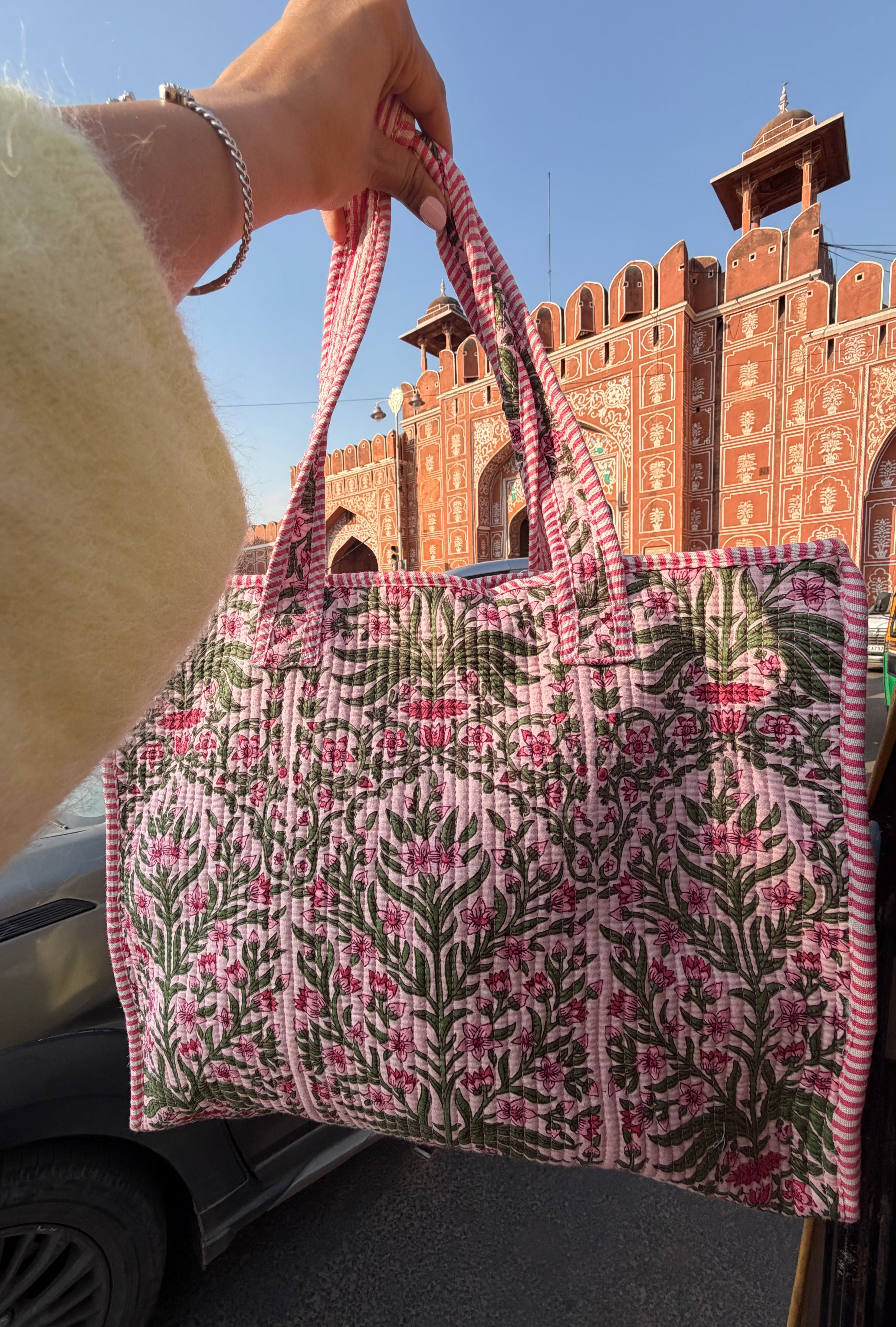 Sanganer Quilted Tote